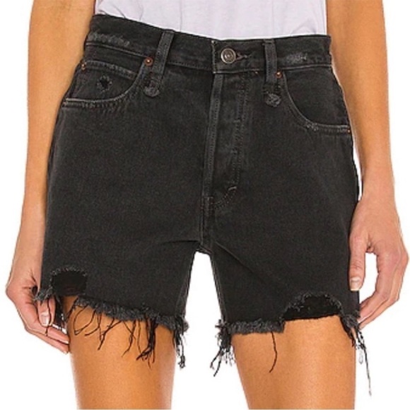 NWT Free People Makai Distressed Cutoff Shorts Washed Black - Picture 3 of 8